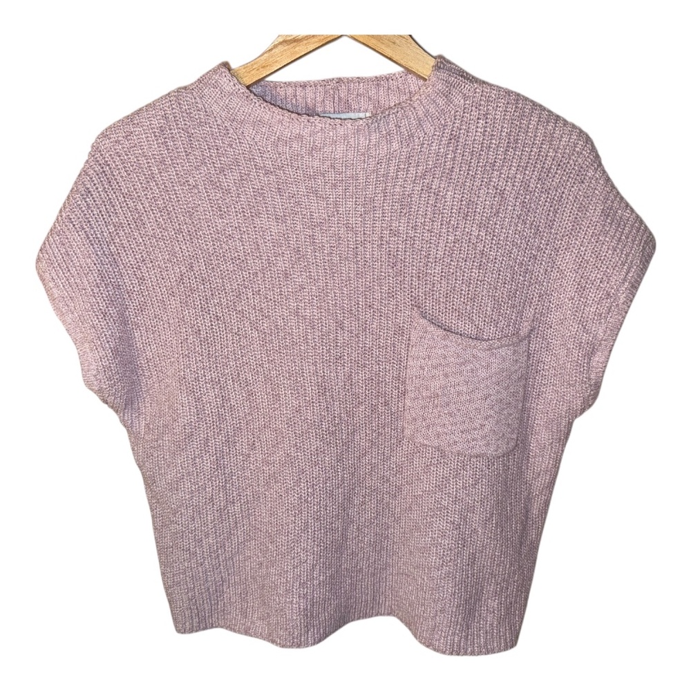 Free People Beach Light Purple Boxy Cotton Sweater S